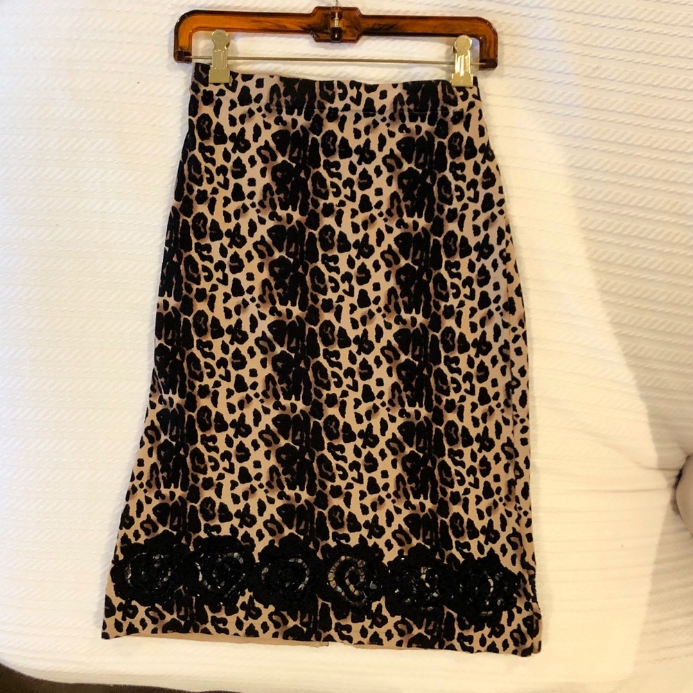 AZADEH cheetah print skirt